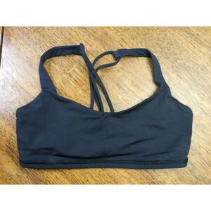 Lululemon Energy Bra Black Size 9 Racerback Black No Cup Inserts Running
